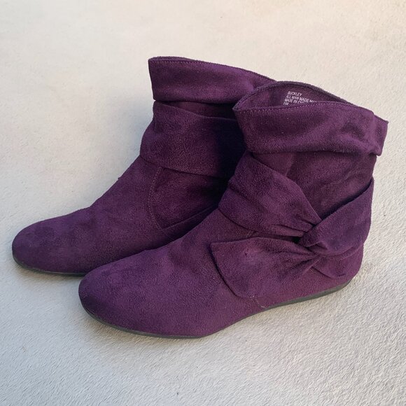Rampage Buckley Faux Suede Slouch Booties Sz 7.5 - Picture 2 of 16